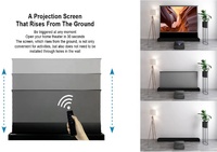 16:9 92- 150 "pouces écran de Projection de film électrique écran de projecteur rétractable à élévation de sol motorisé