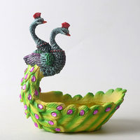 Pot Bunga Resin Kreatif & Nampan Berkebun dengan Desain Motif Ekor Merak Gaya Hewan Merek OEM Model RF20260709LX