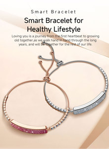 스마트 건강 팔찌 크로노 그래프 혈압 심박수 모니터링 안드로이드 심장을위한 피트니스 트래커 스크린리스 밴드 - Product Image 5