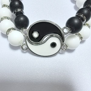 Conjuntos de joyería de moda Yin Yang Tai Chi <span class=keywords><strong>Charm</strong></span> <span class=keywords><strong>Bracelet</strong></span> Hecho a mano de larga distancia <span class=keywords><strong>Touching</strong></span> Stone Turquoise Beaded <span class=keywords><strong>Bracelet</strong></span> para parejas - Product Image 3