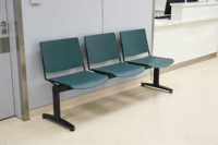 Chaise d'attente économique en plastique PP à trois places, chaise en rangée