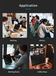 Có Thể Tháo Rời Màu Đen Riêng Tư Lọc Chống Gián Điệp Chống Lóa Bảo Vệ Màn Hình 13.3Inch 16/10 Riêng Tư Màn Hình - Product Image 6