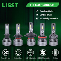 Phare de voiture led haute puissance feux de croisement 45W 4500lm H13 H15 9004 9007 H11 accessoires de voiture ampoules