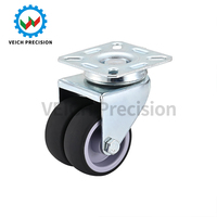 Roulettes robustes en plastique pour meubles, capacité de charge 362,87 kg, roues pivotantes silencieuses avec frein, protection du sol, chariot à meubles durable, argent