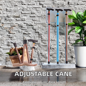 Bastone da <span class=keywords><strong>Trekking</strong></span> pieghevole regolabile per anziani pieghevole bastone da mobilità - Product Image 2