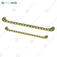 Plaque fémorale distale double orthopédique vétérinaire pour fixation de fracture du fémur avec vis à os 2.0/2.7mm