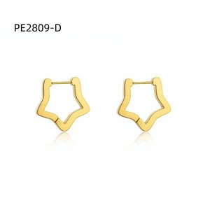 Pendientes de aro Amy Amy Star chapados en plata, joyería de moda para mujer PE2809 - Product Image 2
