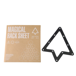 Support de billes de <span class=keywords><strong>billard</strong></span> triangulaire style ancien, avec boîte à 1/2 queue, noir, pour 9 ou 10 billes, emballage personnalisé - Product Image 1