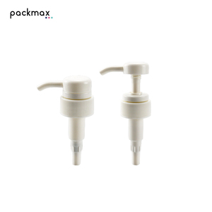 Pompe à lotion en PP avec buse en forme de D intégrée, tête filetée courbée/inclinée, port de 32 mm – Écologique, recyclable, anti-fuite pour cosmétiques - Product Image 1