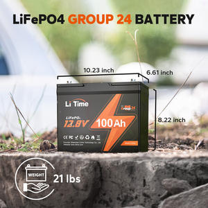 LiTime 8000 사이클 100AH LiFePO4 배터리 팩 <span class=keywords><strong>12V</strong></span> LFP + 12V100Ah Group24 가정용 태양열 RV 캠핑카 스토리지 EU 및 미국 호환 - Product Image 5