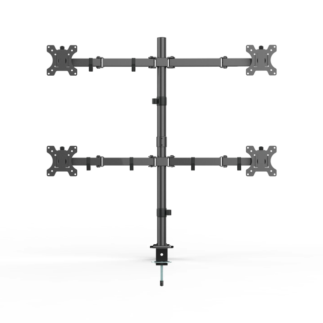 Monitor Arm Stand up Desk Mount Extra Tall 32 Inch Pole Heavy Duty Fully Adjustable Stand for 4 / Four Screens
