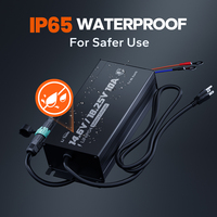 Chargeur de batterie au lithium LiFePO4 étanche LiTime Professional 12V/16V avec indicateur LED 10A, câble d'entrée 78,7 pouces, câble de sortie 57 pouces