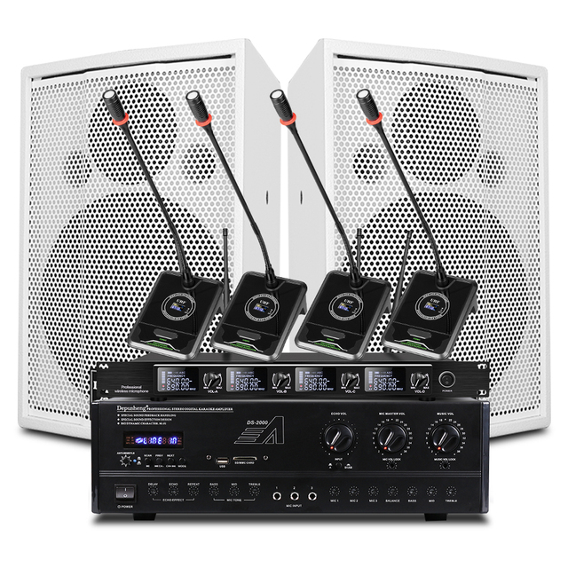 K8 Factory Price 8 Inch Speakers Wireless Conference Mic Sound Equipment With Amplifier Home Theatre System