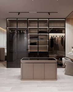 Armoires modernes et légères en MDF de luxe Meuble vestiaire portable et pliant pour chambre à coucher et salon à la maison ou à l'hôtel - Product Image 2