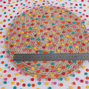 Tissu en <span class=keywords><strong>tulle</strong></span> à pois colorés prix usine, tissu en maille <span class=keywords><strong>tulle</strong></span> à pois arc-en-ciel 100 % polyester pour robes d'enfants et emballage cadeau - Product Image 3