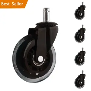 Best Seller Top Cent Soft Safe Rollers Hardware per mobili Pu Caster Wheel gomma girevole trasparente 3 pollici Modern PU + PP Core