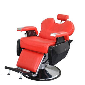 Sillas de peluquero reclinables para hombre <span class=keywords><strong>VIP</strong></span> cromadas y negras de alta calidad con bomba de metal resistente: opciones personalizadas disponibles - Product Image 6