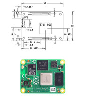 Módulo de Computación Raspberry Pi AIsmartlink 4 CM4 EMMC, Placa Central Industrial, Módulo de Aplicaciones Integradas Confiable
