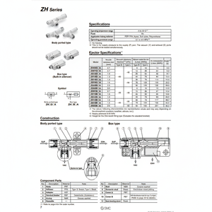 รุ่นเครื่องเป่าสุญญากาศระบบนิวเมติก SMC ZH10BSA-01-01ชิ้นส่วนนิวเมติกส์ - Product Image 1