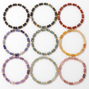 9x6mm Bamboo Joint Stone <strong>Bracelet</strong> For Women Fashion Jewelry Vintage Bohemian Gemstone <strong>Beaded</strong> <strong>Bracelets</strong> Gift For Anniversary - Product Image 2