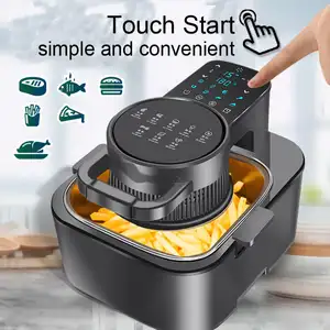 최신 조가비 8L 공기 프라이 오일 오븐 LED 터치 스크린 전기 깊은 프라이 1350W Nonstick 바구니 주방 요리 튀김