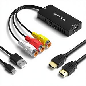 <span class=keywords><strong>Adaptador</strong></span> Convertidor de Alta Calidad de RCA AV <span class=keywords><strong>a</strong></span> HDTV HD y <span class=keywords><strong>Adaptador</strong></span> de AV <span class=keywords><strong>a</strong></span> <span class=keywords><strong>HDMI</strong></span> Compatible con 1080P, Convertidor <span class=keywords><strong>HDMI</strong></span> <span class=keywords><strong>a</strong></span> RCA para Proyector - Product Image 1