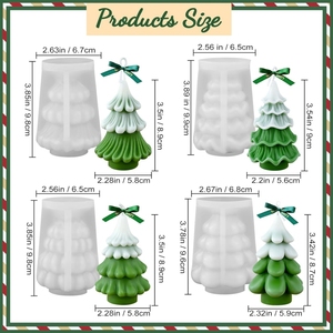 3D Christmas Tree Silicone <b>Molds</b> for DIY <b>Candles</b> Wax Soap Plaster Epoxy Resin Casting Craft Home Decoration Handmade Gift - Product Image 5