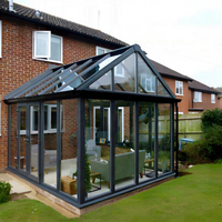 Véranda Moderne de Luxe OEM en Verre Double Trempé Low-E, Écologique et Alimentée par Énergie Solaire pour Hôtels, Jardins Extérieurs et Patios