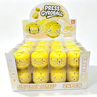 Nouveauté : Balle anti-stress gyroscopique en plastique imprimée en 3D, motif citron, à presser et tourner, jouet de doigt pour Halloween