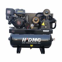 Compresseur d'air à Piston à gaz à un étage réservoir Horizontal de 30 gallons 35cfm à 125 PSI