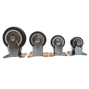 25/30/40/50 mm Elastik Kauçuk Tekerlekli Döner Tekerlek Yumuşak Katı Küçük Kauçuk Tekerlek - Product Image 5