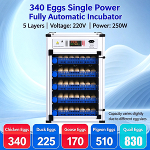 Incubateur à œufs numérique intelligent entièrement automatique pour 340 œufs avec contrôleur de température, machine d'incubation de poussins - Product Image 4