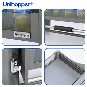 Unihopper nhà bếp nâng giỏ tổ chức Tủ kéo xuống tự động mềm đóng cửa thang máy giỏ thủy tinh