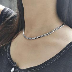 3-7Mm Cuba Chuỗi Vòng Cổ Cho Nam Giới Phụ Nữ Bạc Màu Thép Không Gỉ Miami Lề Đường Liên Kết Choker Dropshipping Đồ Trang Sức - Product Image 5