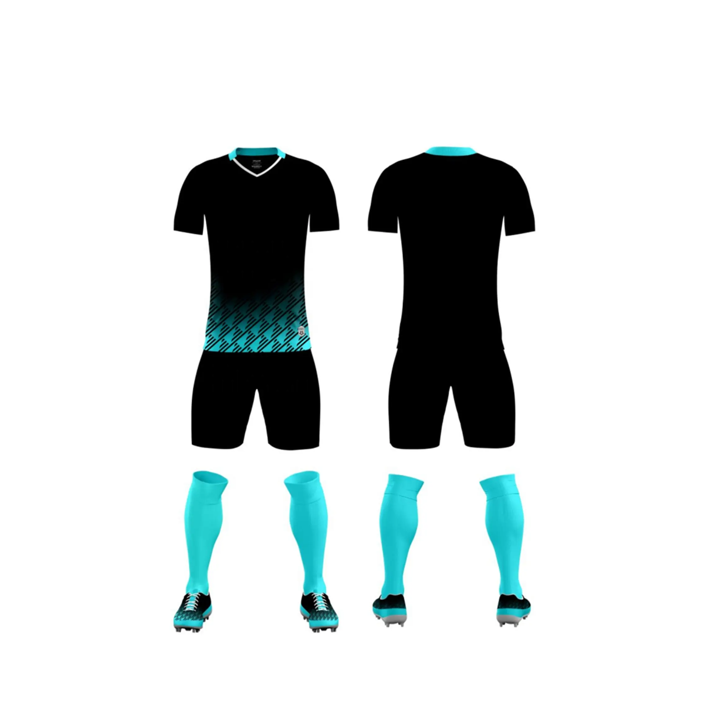 Hete Verkoop Op Maat Gemaakte Sublimatie Gemaakt Voetbalteam Uniform Jersey Mannen T-Shirt Kleding Gebruikt Voetbal Jwear