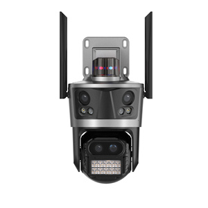 ICSee 12MP al aire libre impermeable IP65 Color visión nocturna pista de movimiento detectar 4 lentes 8 veces Zoom óptico WiFi PTZ cámara de seguridad - Product Image 1