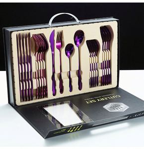 Juego de Cubiertos de Acero Inoxidable 304 18/10 Clásico y Ecológico, MOQ Bajo de 24 Piezas, para Regalos con Caja de Regalo, Muestras Gratis - Product Image 3