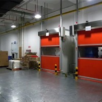 Porte rapide automatique en PVC à induction, porte à enroulement rapide avec servomoteur pour entrepôt industriel et salle blanche
