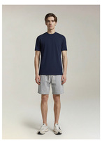 Camiseta sin Costuras Personalizada de Alta Calidad para Hombre, 86% Algodón, 14% Elastano, 180 g/m², Algodón Peinado de los Años 80, Color Sólido, Transpirable