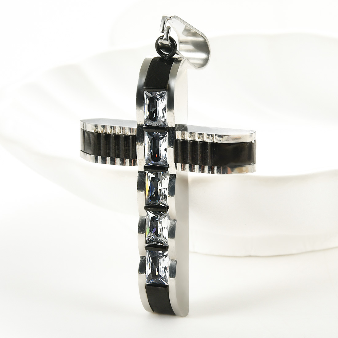 Pendentif argent noir