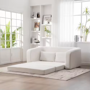 Sofá Cama Doble Moderno y Ecológico con Reposabrazos Reversibles y Colchón sin Estructura para Salas de Estar, Exteriores y Habitaciones de Invitados - Product Image 6