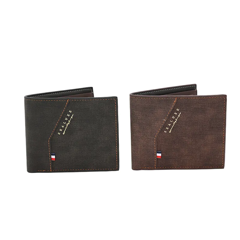 Portefeuille en cuir pour homme Portefeuille mince Porte-monnaie Porte-monnaie pour femme Sac à cartes pour homme Portefeuille long