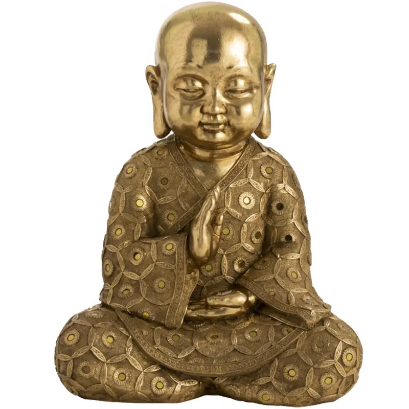 Landung schiff 3 Stile Harz Shaolin Little Monk Garden Statue Thai Baby Shaolin Mönch Figur