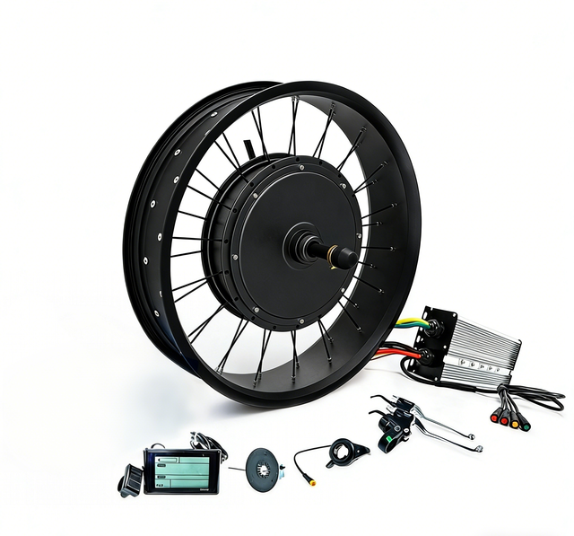 Fat Tire 1500W 35A UKC1 SCREEN 20/26 INCH Brushless Gearless Rear Motor Kit Electric Bike Conversion Kit Battery Optional