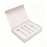 Boîte d'emballage magnétique de luxe pour soins de la peau, boîte rigide personnalisée avec logo, boîte cadeau pour sérum et lotion cosmétique avec insert en mousse pour coffret beauté