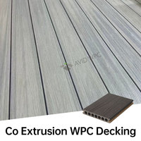 Rutschfeste Holzoptik Hohlkammer-WPC-Terrassendielen Verstärkte Umweltfreundliche Ineinandergreifende Outdoor-Terrassen-Gartenbeläge Wetterfest