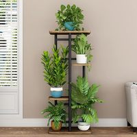 Ensemble de 2 supports de rangement en fer à 3 niveaux, étagère à palettes, support de pot de fleurs suspendu pour jardin extérieur, style ferme écologique