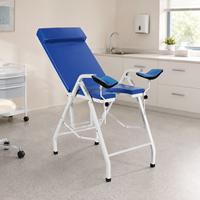Table d'examen gynécologique portable et pliable, lit d'accouchement obstétrical avec dossier et supports pour les jambes, pour hôpital et clinique