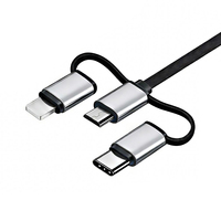 Câble plat USB Type-C en nylon à interconnexion circulaire, longueur personnalisée, connecteur pour téléphone portable, tablette, batterie externe, lecteur de codes-barres