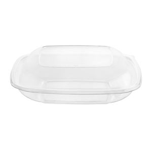 Ensaladera cuadrada de gran capacidad de 1450CC, contenedor de PET transparente reciclable de dos piezas al por mayor, multiusos para almacenamiento de fideos - Product Image 5